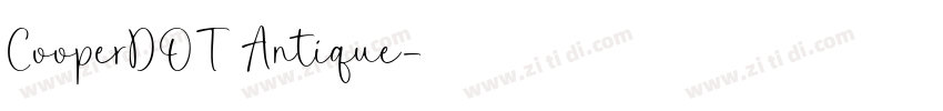 CooperDOT Antique字体转换